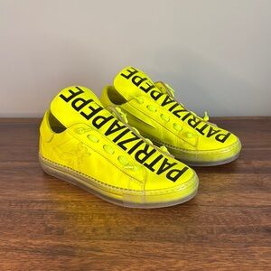 Patrizia Pepe Leather Sneakers. Made in Italy. Gently used. No box.